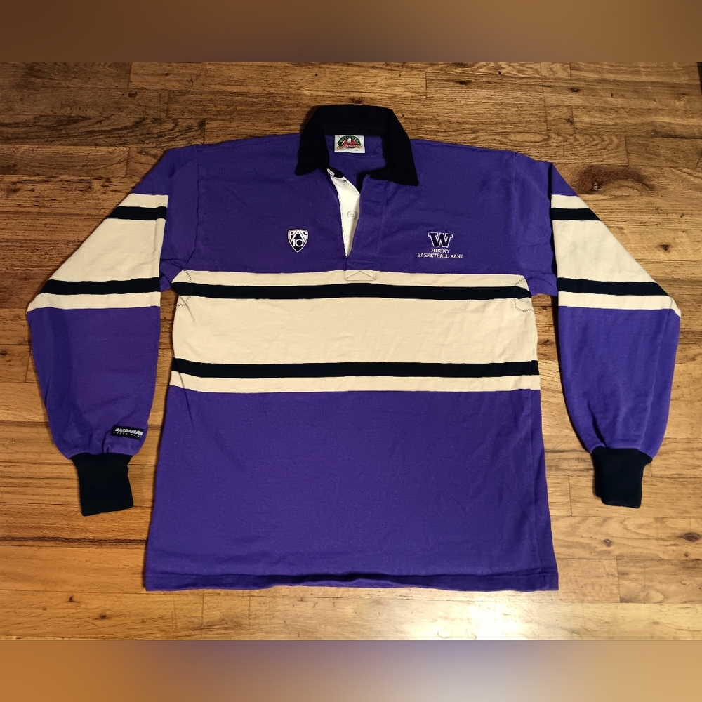 vintage Washington Huskies PAC 10 Rugby Wear Shirt embroidered SWEATSHIRT